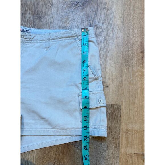 Y2K Aeropostale Beige Cargo Shorts‎ 11/12 100% Cotton Casual Summer Wear - Picture 5 of 6